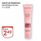 Handcreme Angebote von Jean & Len bei GLOBUS Hoyerswerda für 2,49 €
