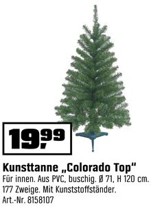 OBI Aalen - Kunsttanne „Colorado Top“ Kunsttanne „Colorado Top“ Angebot bei OBI Aalen im Prospekt "SCHMÜCK DICH GLÜCKLICH!"
