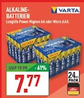 Aktuelle Batterie Angebote bei Marktkauf in Recklinghausen Aktuelles Longlife Power Mignon AA Angebot bei Marktkauf in Recklinghausen ab 7,77 €