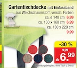 Gartentischdecke mit Einfassband Angebote bei Zimmermann Goslar für 6,99 €