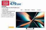 TV 55” (139,7 cm) 55U7Q Mini-Led - HISENSE en promo chez Costco Montreuil à 479,99 €
