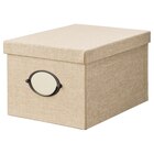 Kasten mit Deckel beige 25x35x20 cm von KVARNVIK im aktuellen IKEA Prospekt für 8,99 €