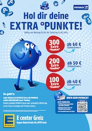 E center Prospekt für Weida mit 2 Seiten E center Prospekt für Weida: "Wir lieben Lebensmittel!", 2 Seiten, 01.06.2026 - 13.06.2026