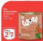 Hundenassfutter Angebote von Wow bei GLOBUS Oberursel für 2,79 €
