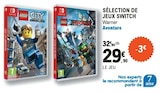 Sélection de jeux Switch - Warner / NINTENDO en promo chez E.Leclerc Clermont-Ferrand à 29,90 €