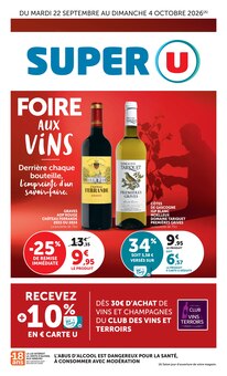 Catalogue Super U à Maxéville cette semaine, valable du 22/09/2026 au 04/10/2026 Prospectus Super U à Maxéville, "SUPER U", 28 pages de promos valables du 22/09/2026 au 04/10/2026