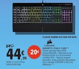 Clavier Gaming K55 RGB Pro Noir - CORSAIR dans le catalogue E.Leclerc