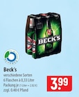 Beck’s Bier im Angebot bei famila Nordost in Elmshorn Beck’s Bier Angebote bei famila Nordost Elmshorn für 3,99 €