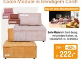 Sofa-Modul pink Angebote bei Opti-Wohnwelt Lüneburg für 222,00 €