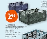 Klappbare Aufbewahrungsbox Angebote bei tegut Stuttgart für 2,99 €