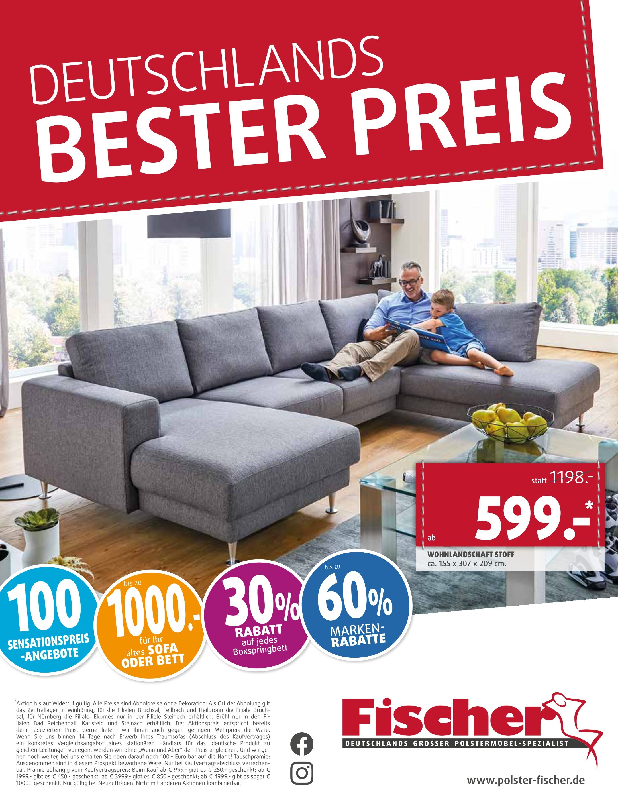 Polstermöbel Fischer Prospekt für Regensburg mit 12 Seiten Polstermöbel Fischer Prospekt für Regensburg: "DEUTSCHLANDS BESTER PREIS", 12 Seiten, 12.01.2022 - 31.01.2022