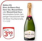 Blanc de Blancs Brut Angebote von Maître d'Or bei GLOBUS Salzgitter für 3,99 €