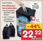 Pfandflaschen Sammelbehälter Angebote von Easymaxx bei Netto Marken-Discount Göttingen für 22,22 €
