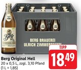 Aktuelle Bier Angebote bei E center in Reutlingen Aktuelles Original Hell Angebot bei E center in Reutlingen ab 18,49 €