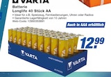 Batterie Longlife 40 Stück AA im Angebot bei expert in Gütersloh Batterie Longlife 40 Stück AA Angebote von Varta bei expert Gütersloh für 12,99 €