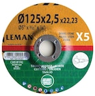 Promo Disque tronc. materiaux 125x2.5x22.23 md lot de 5 à 4,90 € dans le catalogue Brico Cash à Aurillac