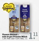 Frische Milch 1,5% Fett Angebote von Unsere Heimat bei E center Mainz für 1,11 €