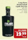 Handcrafted Lipsk Dry Gin von Long Horn im aktuellen Marktkauf Prospekt