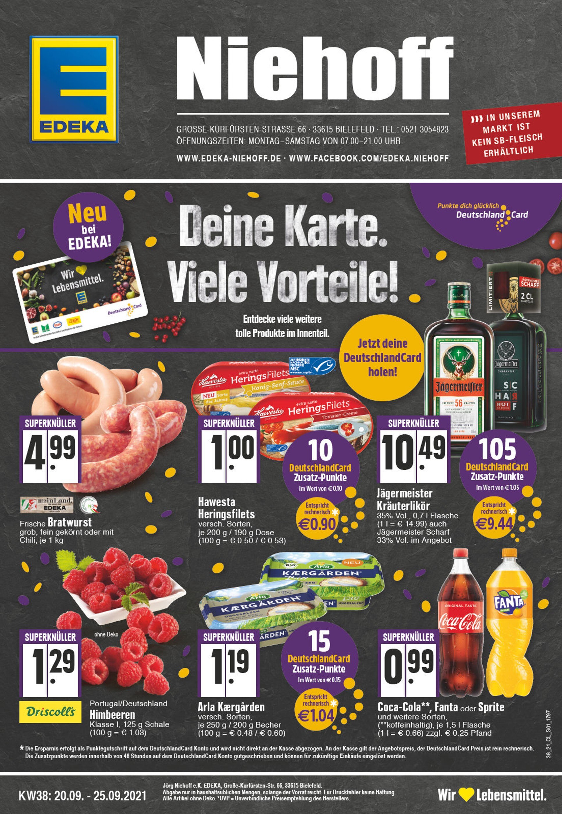 EDEKA Prospekt für Bielefeld mit 32 Seiten EDEKA Prospekt für Bielefeld: "Aktuelle Angebote", 32 Seiten, 20.09.2021 - 25.09.2021