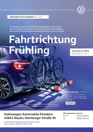 Volkswagen Prospekt für Retzow mit 1 Seite Volkswagen Prospekt für Retzow: Fahrtrichtung Frühling, 1 Seite, 01.03.2023 - 31.05.2023