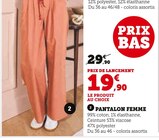 Pantalon femme en promo chez Hyper U Aix-en-Provence à 19,90 €