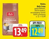 Bella Crema im Angebot bei EDEKA in Schweinfurt Bella Crema Angebote von Melitta bei EDEKA Schweinfurt für 12,49 €