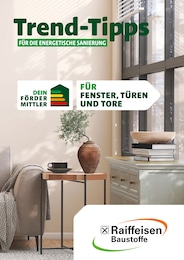 Raiffeisen Baustoffe Prospekt für Triebes: "Trend-Tipps FÜR DIE ENERGETISCHE SANIERUNG", 11 Seiten, 13.05.2024 - 23.05.2024