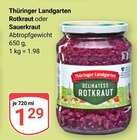 Rotkraut im Angebot bei GLOBUS in Gotha Rotkraut Angebote von Thüringer Landgarten bei GLOBUS Gotha für 1,29 €