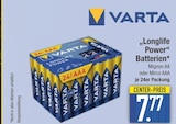 Aktuelle Batterie Angebote bei E center in Regensburg Aktuelles Longlife Power Batterien Mignon AA Angebot bei E center in Regensburg ab 7,77 €