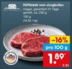 Aktuelles Hüftsteak vom Jungbullen Angebot bei Netto Marken-Discount in Siegen (Universitätsstadt) ab 1,89 €