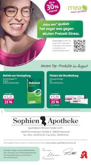 Aktueller mea - meine apotheke Prospekt "Unsere August-Angebote" Seite 1 von 4 Seiten für Hannover