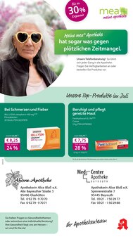 Aktueller mea - meine apotheke Prospekt "Unsere Juli-Angebote" Seite 1 von 4 Seiten für Glashütten