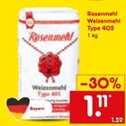 Weizenmehl Type 405 von Rosenmehl im aktuellen Netto Marken-Discount Prospekt für 1,11 €