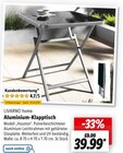 Aluminium-Klapptisch von LIVARNO home für 39,99 € bei Lidl im Angebot Aluminium-Klapptisch von LIVARNO home im aktuellen Lidl Prospekt
