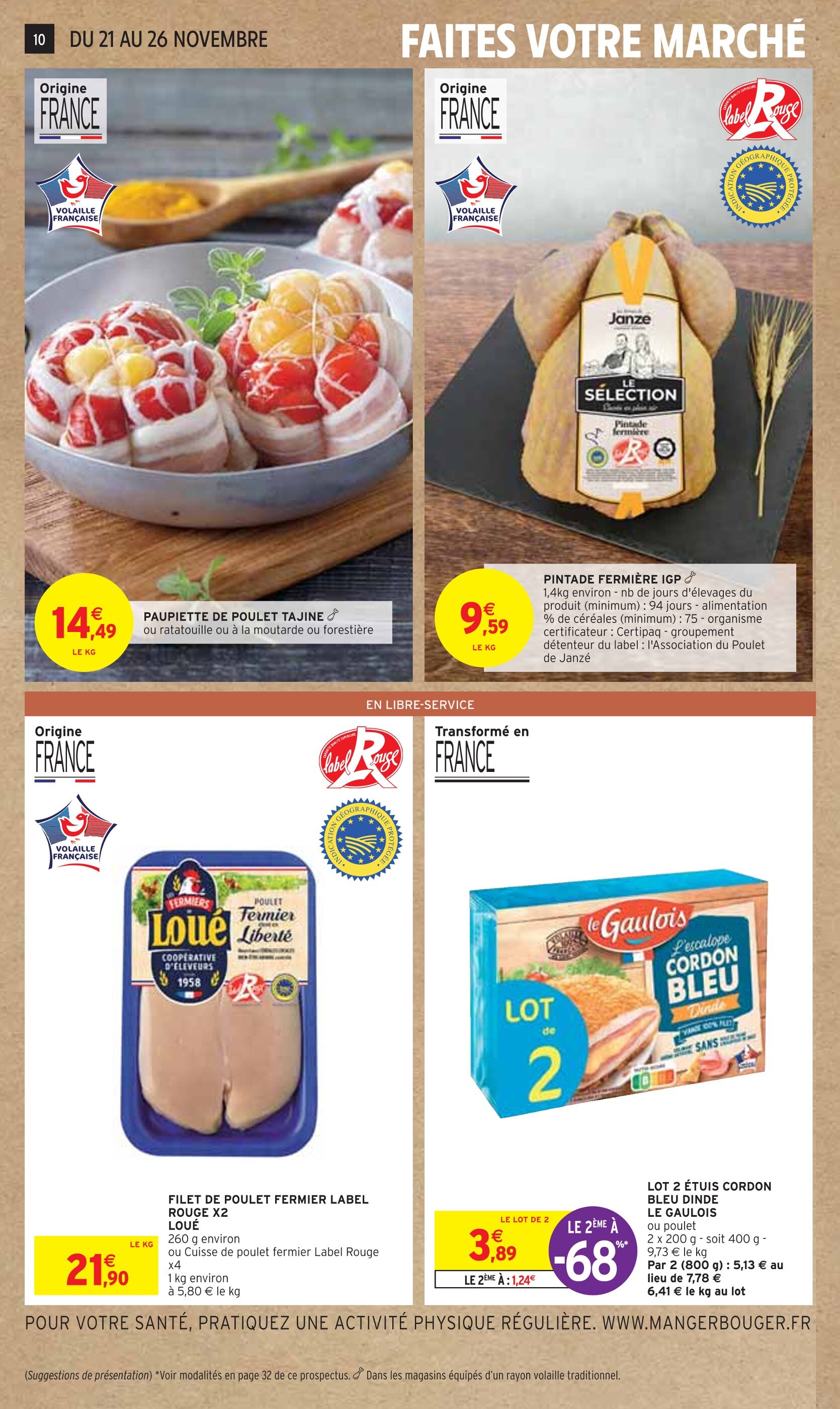 Cordon Bleu dinde LE GAULOIS : la boite de 2 - 200 g à Prix Carrefour