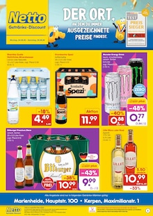 Energydrink im Netto Marken-Discount Prospekt "DER ORT, AN DEM DU IMMER AUSGEZEICHNETE PREISE FINDEST." mit 2 Seiten (Hürth)