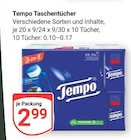 Taschentücher bei GLOBUS im Prospekt "" für 2,99 €