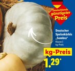 Deutscher Speisekürbis "Sombra" im Angebot bei Lidl in Coesfeld Deutscher Speisekürbis "Sombra" Angebote bei Lidl Coesfeld für 1,29 €