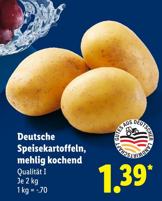 Deutsche Speisekartoffeln, mehlig kochend
