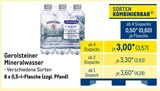 Mineralwasser im Angebot bei METRO in Kiel Mineralwasser Angebote von Gerolsteiner bei METRO Kiel für 3,57 €