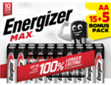 Alkaline-Batterien AA Max Angebote von Energizer bei Kaufland Potsdam für 6,99 €