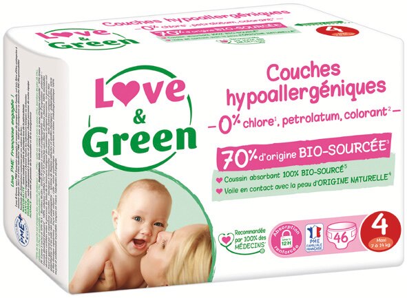 LOVE & GREEN -30 % avec la carte Colruyt Plus Sur toutes les couches Love & Green en rayon