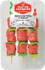 Viande bovine : 3 brochettes de bœuf poivrons verts - MAÎTRE JACQUES en promo chez Intermarché Super Pontarlier à 22,90 €