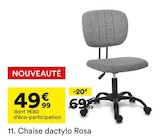 Chaise dactylo Rosa - But à Thionville Chaise dactylo Rosa en promo chez But Thionville à 49,99 €