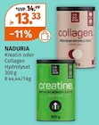 Kreatin oder Collagen Hydrolysat von NADURIA im aktuellen Müller Prospekt