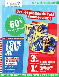 Catalogue Supermarchés de E.Leclerc à Condé-sur-l'Escaut Prospectus E.Leclerc à Condé-sur-l'Escaut, "Que les promos de l'été commencent !", 12 pages, 07/07/2026 - 18/07/2026