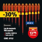 Screwfix Seclin - Promo Lot de tournevis VDE assortis Promo Lot de tournevis VDE assortis à 13,99 € dans le catalogue Screwfix à Seclin