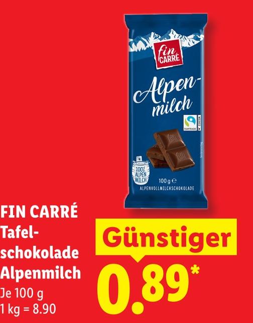 Tafelschokolade Alpenmilch