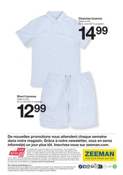 Promos Chemise Homme dans le catalogue "Cette semaine : des imprimés citron avec Mickey et Minnie." de Zeeman à la page 14 Promos Chemise Homme dans le catalogue "Cette semaine : des imprimés citron avec Mickey et Minnie." de Zeeman à la page 14