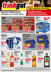 Aktueller Trinkgut Discounter Prospekt in Reichertshausen und Umgebung, "Größter Getränkemarkt in Petershausen" mit 4 Seiten, 20.10.2025 - 25.10.2025